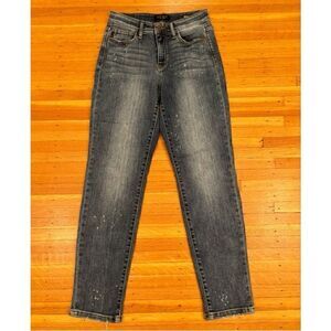 Judy Blue Kassidy High Rise Bleach Splash Boyfriend fit jeans